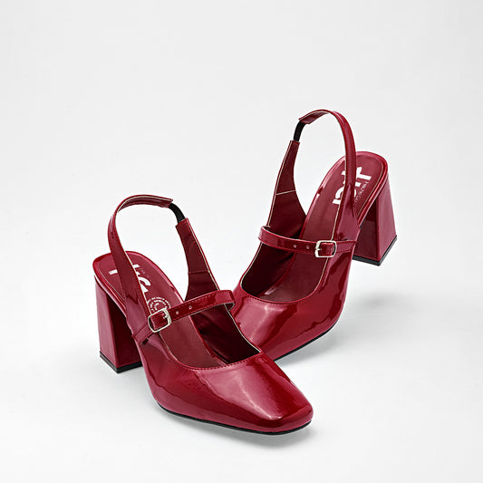 Zapatilla En Charol Tacon 8cm Hg Para Mujer Ce Color Rojo
