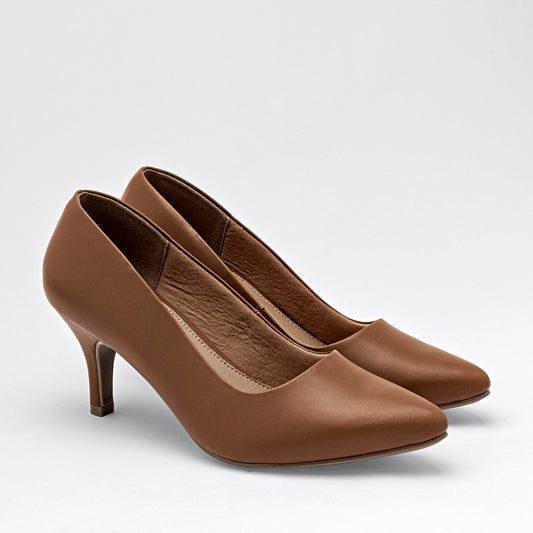 Zapatilla Tacon 7cm Lady Paulina Mujer 22901 Color Camel