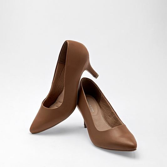 Zapatilla Tacon 7cm Lady Paulina Mujer 22901 Color Camel