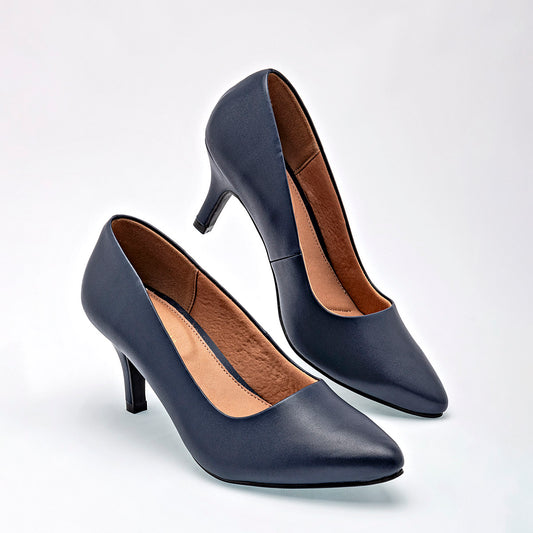 Zapatilla Tacon 7cm Lady Paulina Mujer 22901 Color Marino