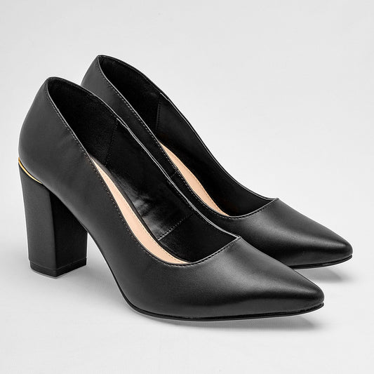 Zapatilla Tacon 8 Cm Lady Paulina Mujer 35701 Color Negro