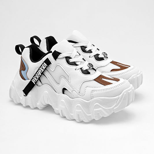 TENIS URBANO MUJER MORAMORA EIZA BLANCO CAMEL AZUL