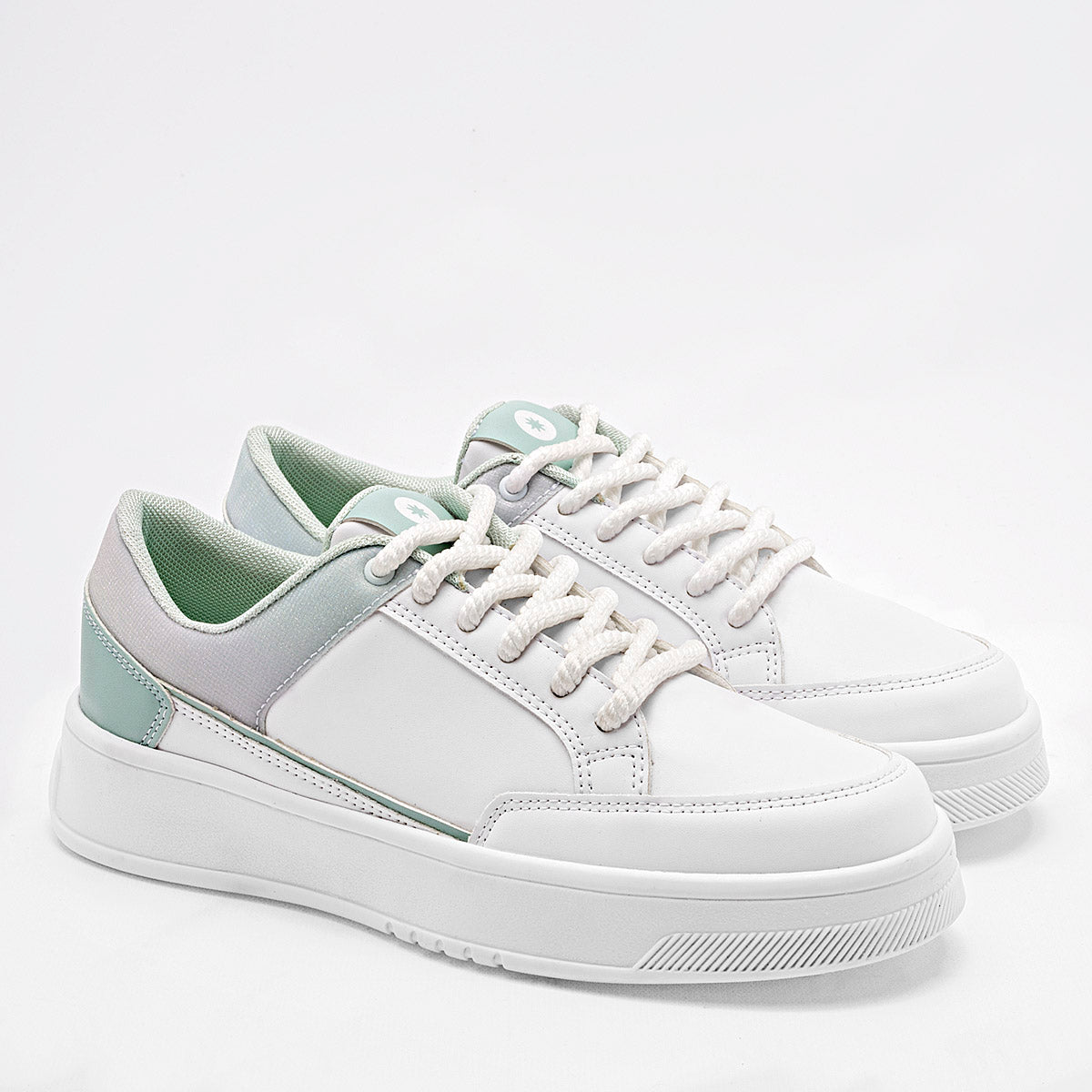 TENIS URBANO MUJER MORAMORA MAKY BLANCO VERDE