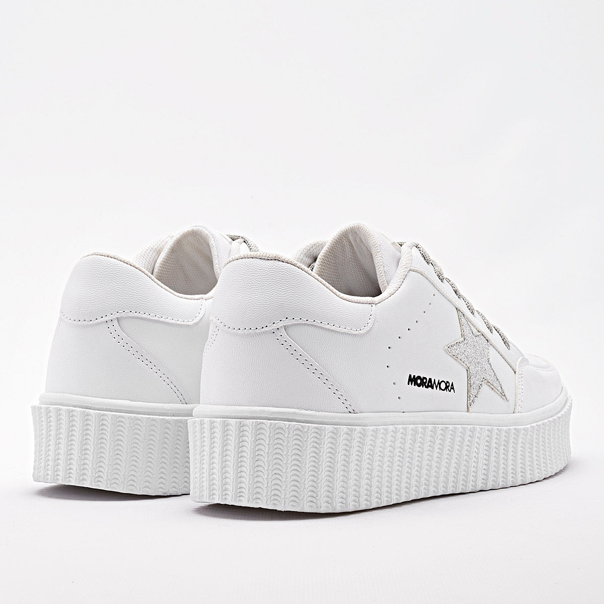 TENIS URBANO MUJER MORAMORA MARU BLANCO PLATA