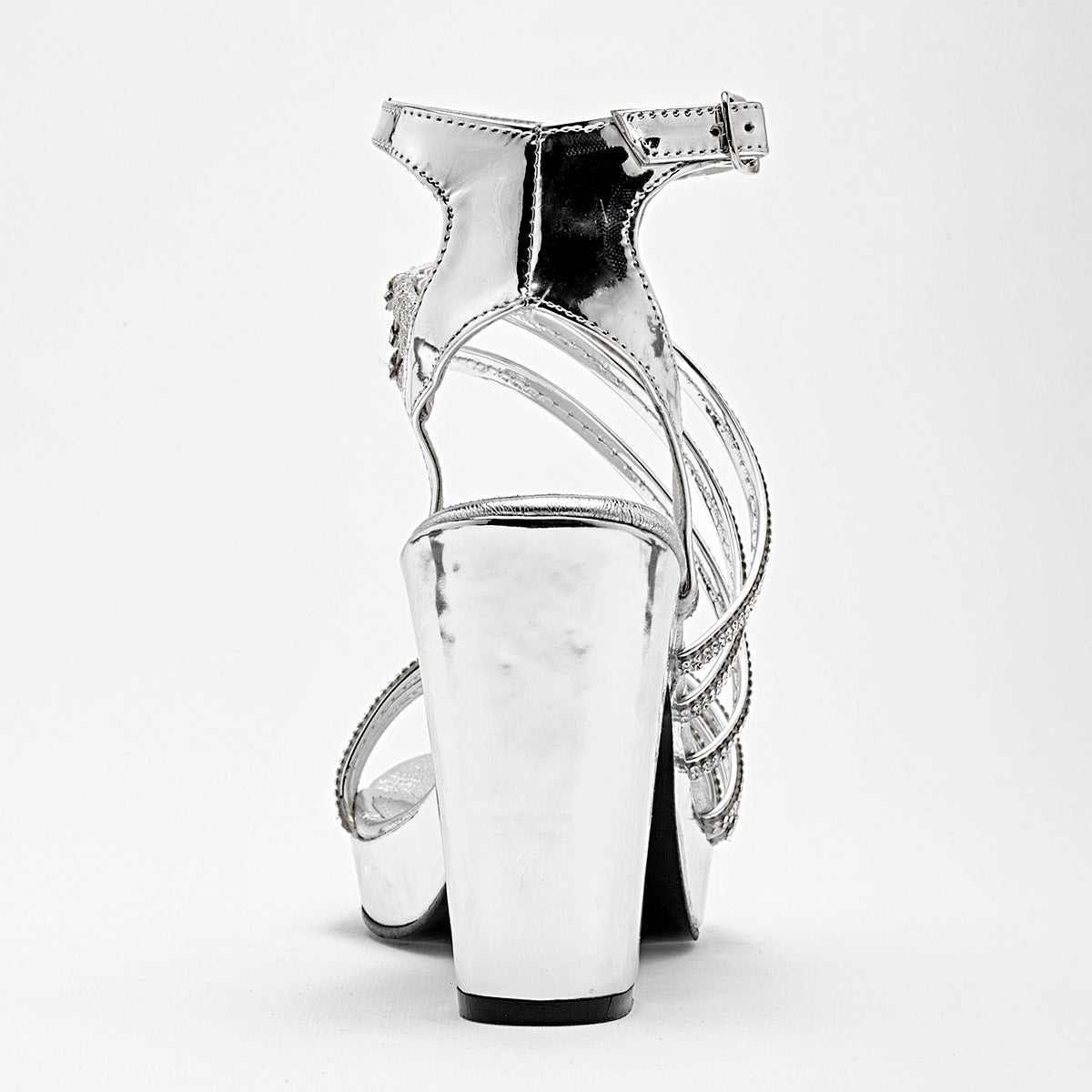 Zapatilla Para Fiesta Stella Para Mujer 1092 Color Plata