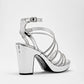 Zapatilla Para Fiesta Stella Para Mujer 1092 Color Plata