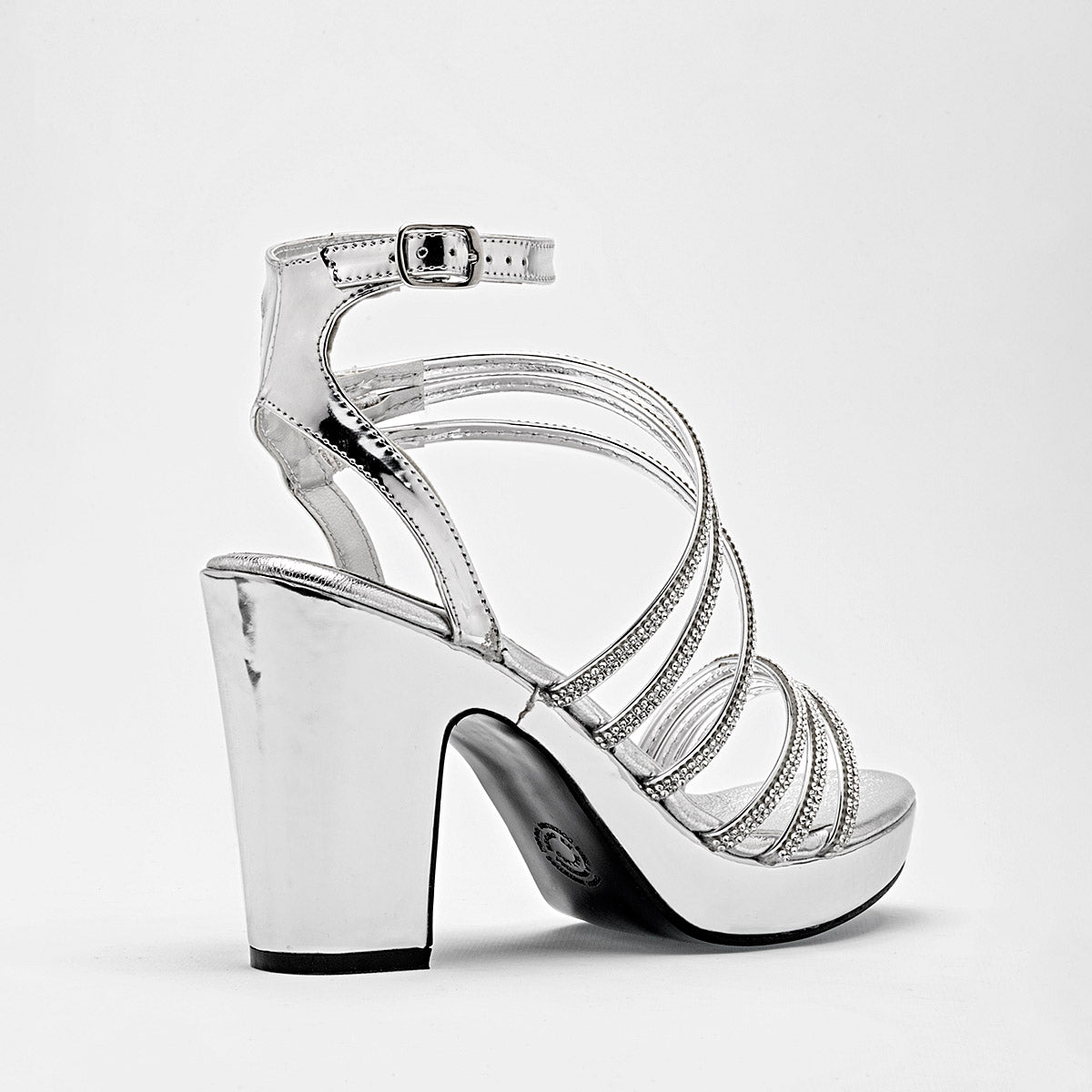 Zapatilla Para Fiesta Stella Para Mujer 1092 Color Plata
