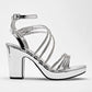 Zapatilla Para Fiesta Stella Para Mujer 1092 Color Plata