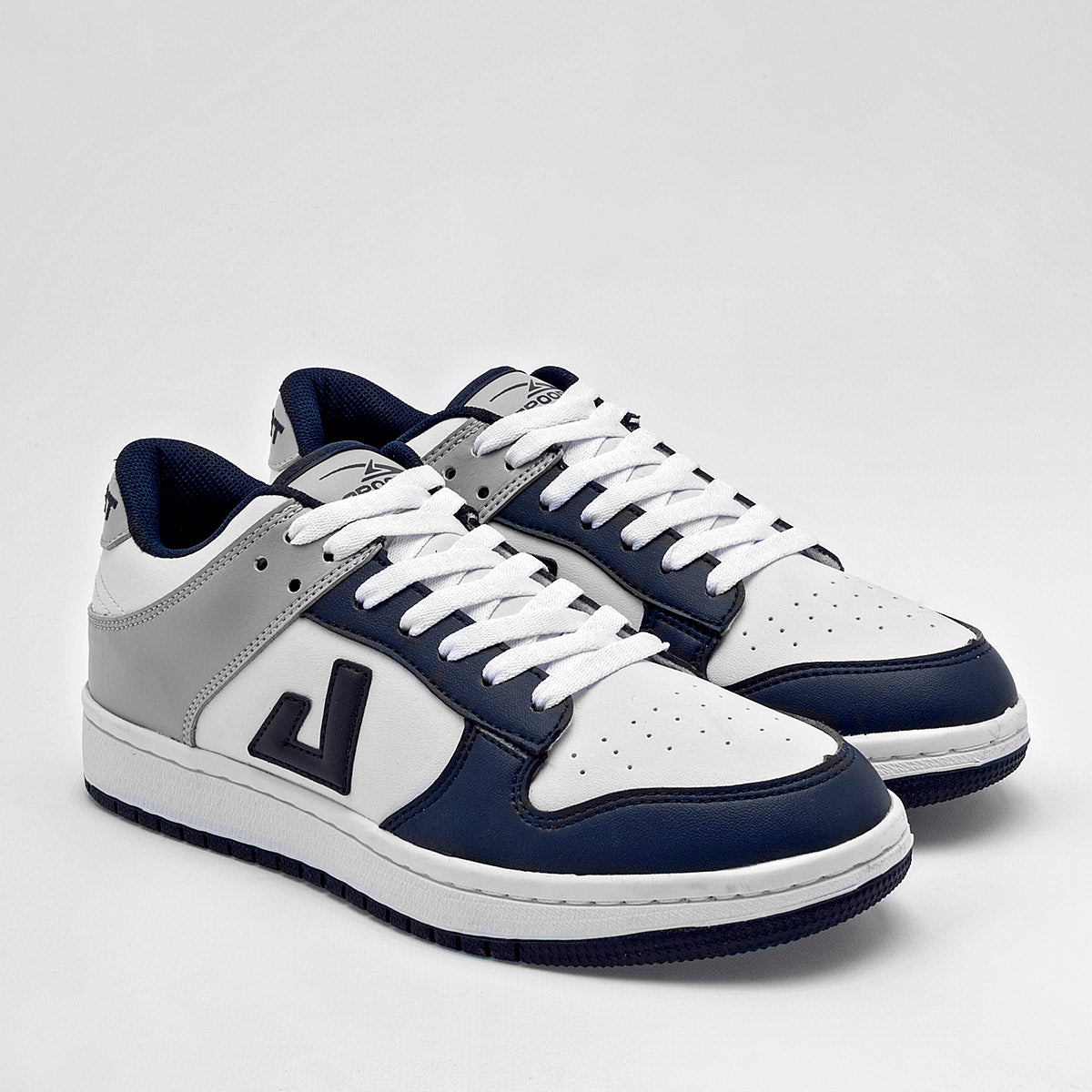 TENIS URBANO JUVENIL APOORT A5016 BLANCO MARINO GRIS