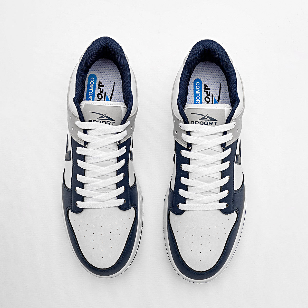 TENIS URBANO HOMBRE APOORT A5016 BLANCO MARINO GRIS