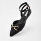 Flats Destalonada Lady One Para Mujer NW2627 Color Negro