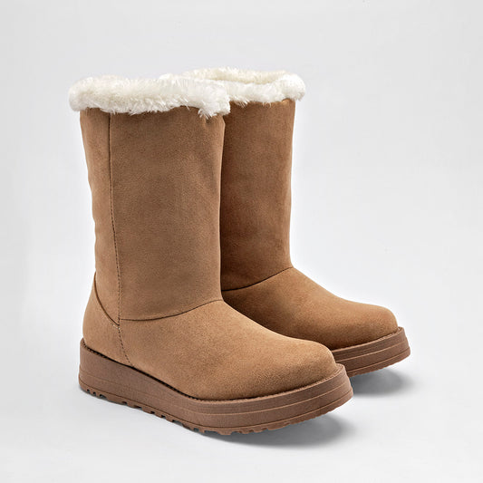 Botín Mujer marca Rojo Cereza Camel
