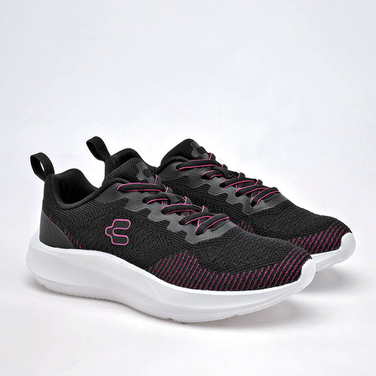 TENIS DEPORTIVO MUJER CHARLY 1043023003 NEGRO ROSA