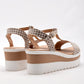 SANDALIA MUJER LADY ONE GR6248 BLANCO BEIGE