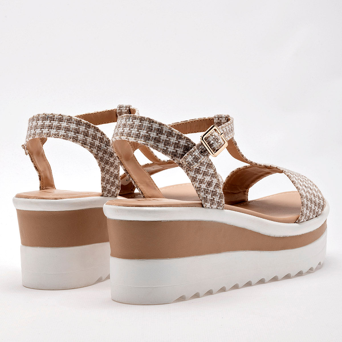 SANDALIA MUJER LADY ONE GR6248 BLANCO BEIGE