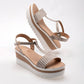 SANDALIA MUJER LADY ONE GR6248 BLANCO BEIGE
