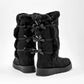 Bota Larga Nieve Rojo Cereza Para Mujer Color Negro