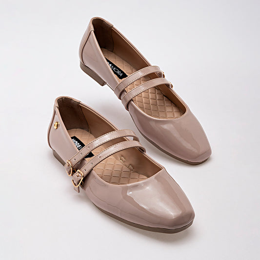 Flats En Charol Moramora Para Mujer Maquillaje Charol
