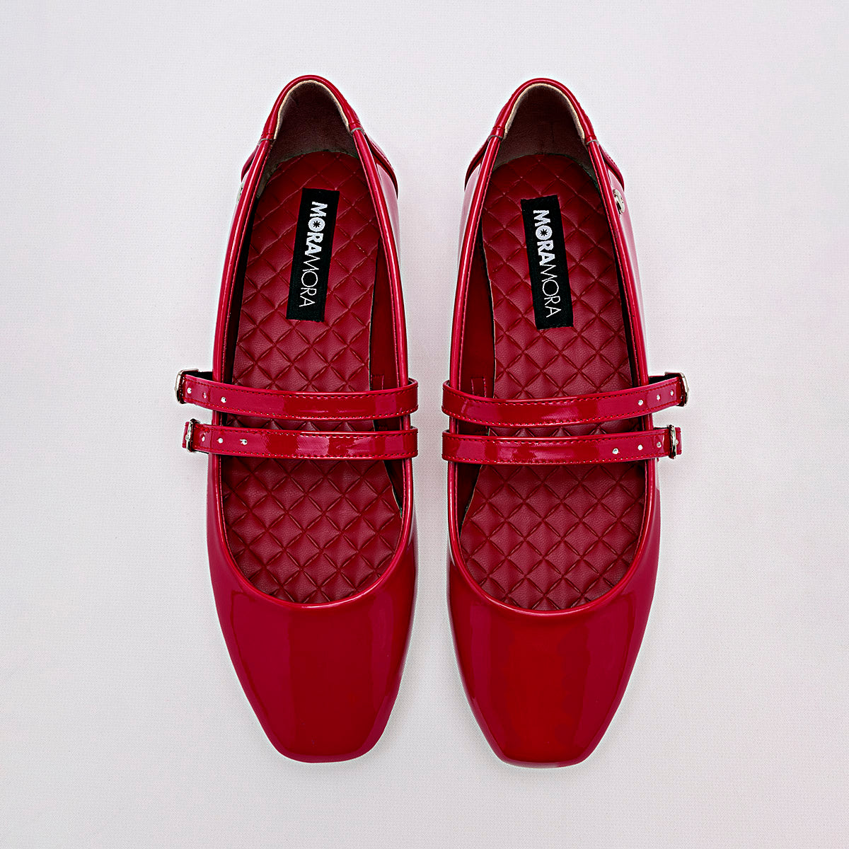 Flats En Charol Moramora Para Mujer Color Rojo Charol