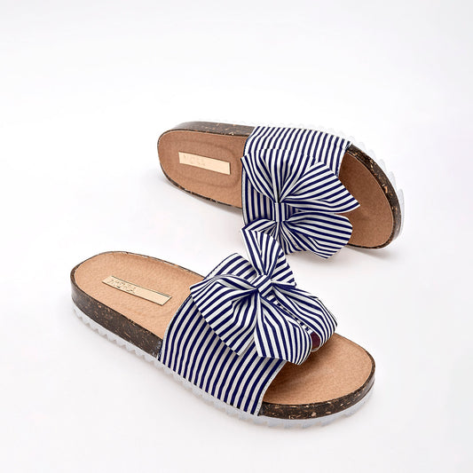 Sandalia Moramora Para Mujer Color Blanco Marino