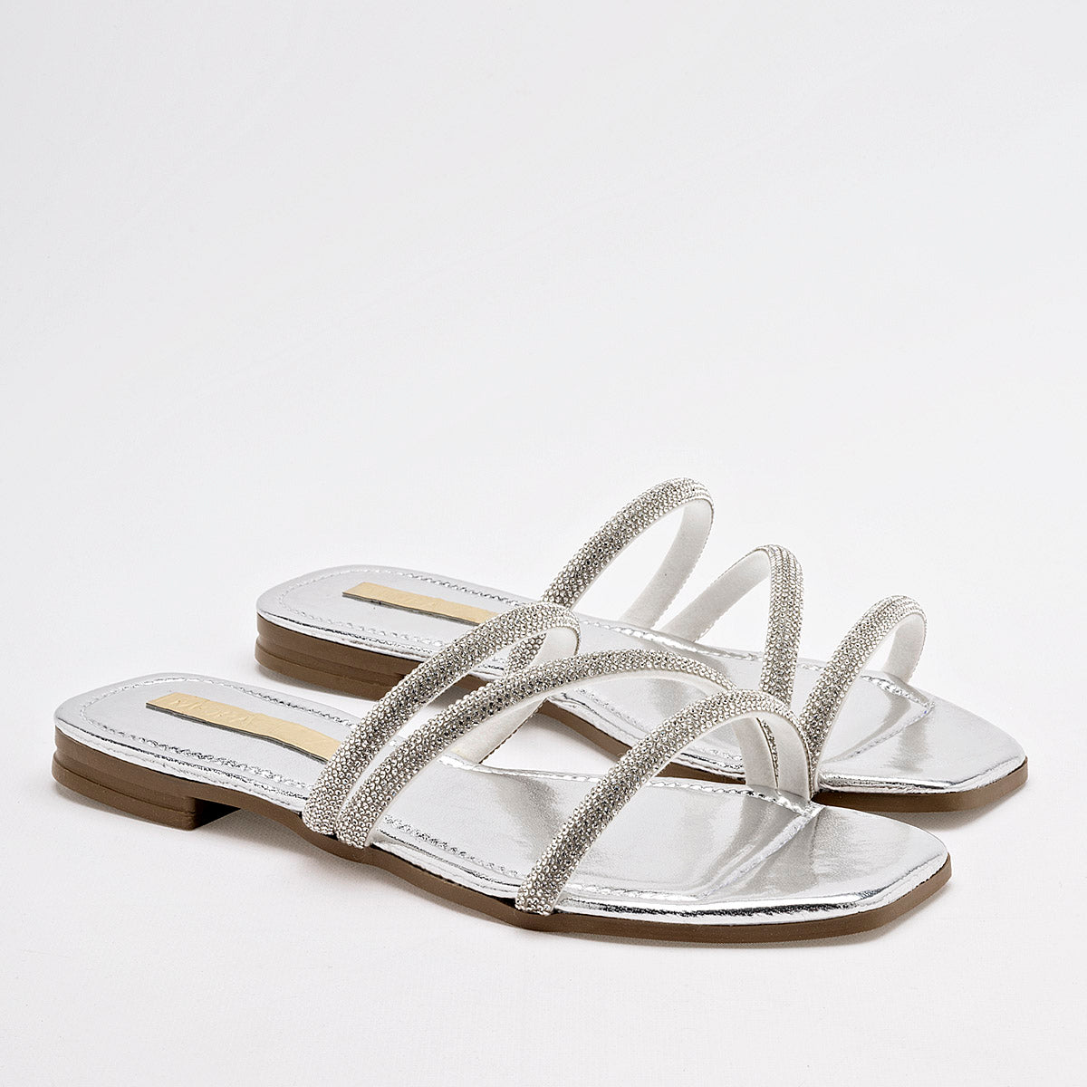 Sandalia Moramora Para Mujer Color Plata
