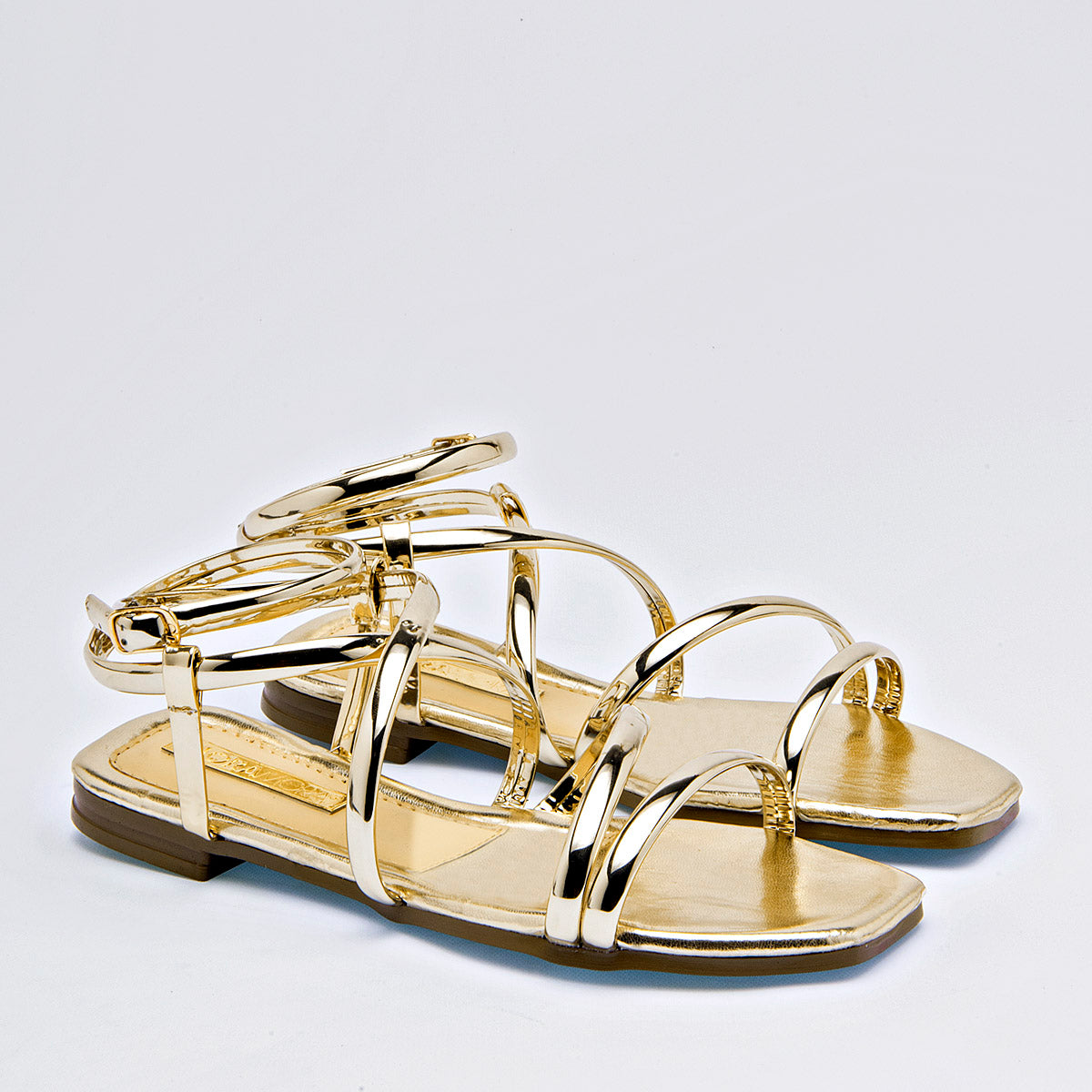 Sandalia Moramora Para Mujer Color Oro