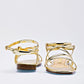 Sandalia Moramora Para Mujer Color Oro