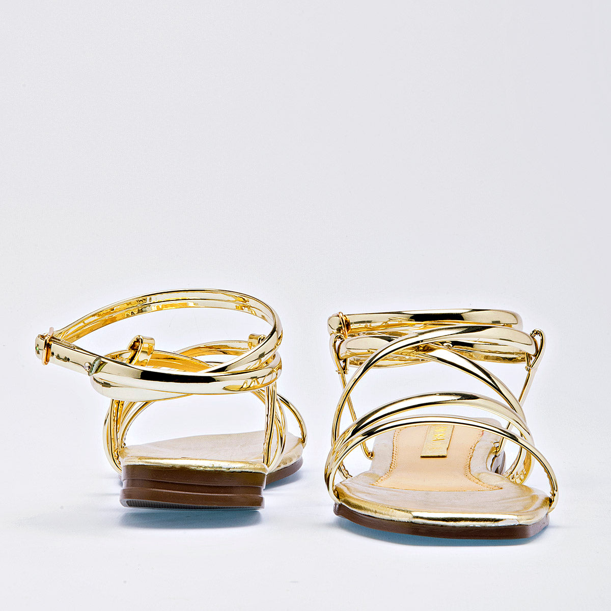 Sandalia Moramora Para Mujer Color Oro