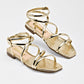 Sandalia Moramora Para Mujer Color Oro