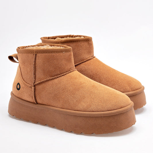 Pantufla Edith Mujer marca Moramora Camel