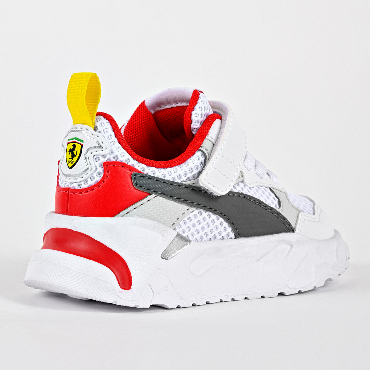 TENIS URBANO NIÑO PUMA Ferrari Trinity AC+ Inf BLANCO GRIS ROJO