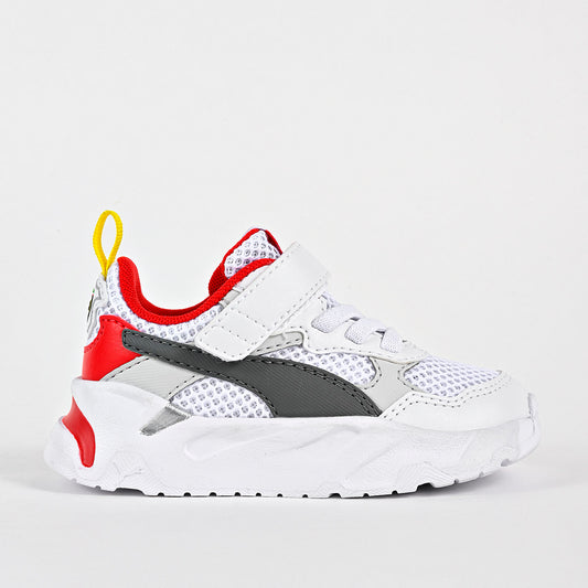 TENIS URBANO NIÑO PUMA Ferrari Trinity AC+ Inf BLANCO GRIS ROJO