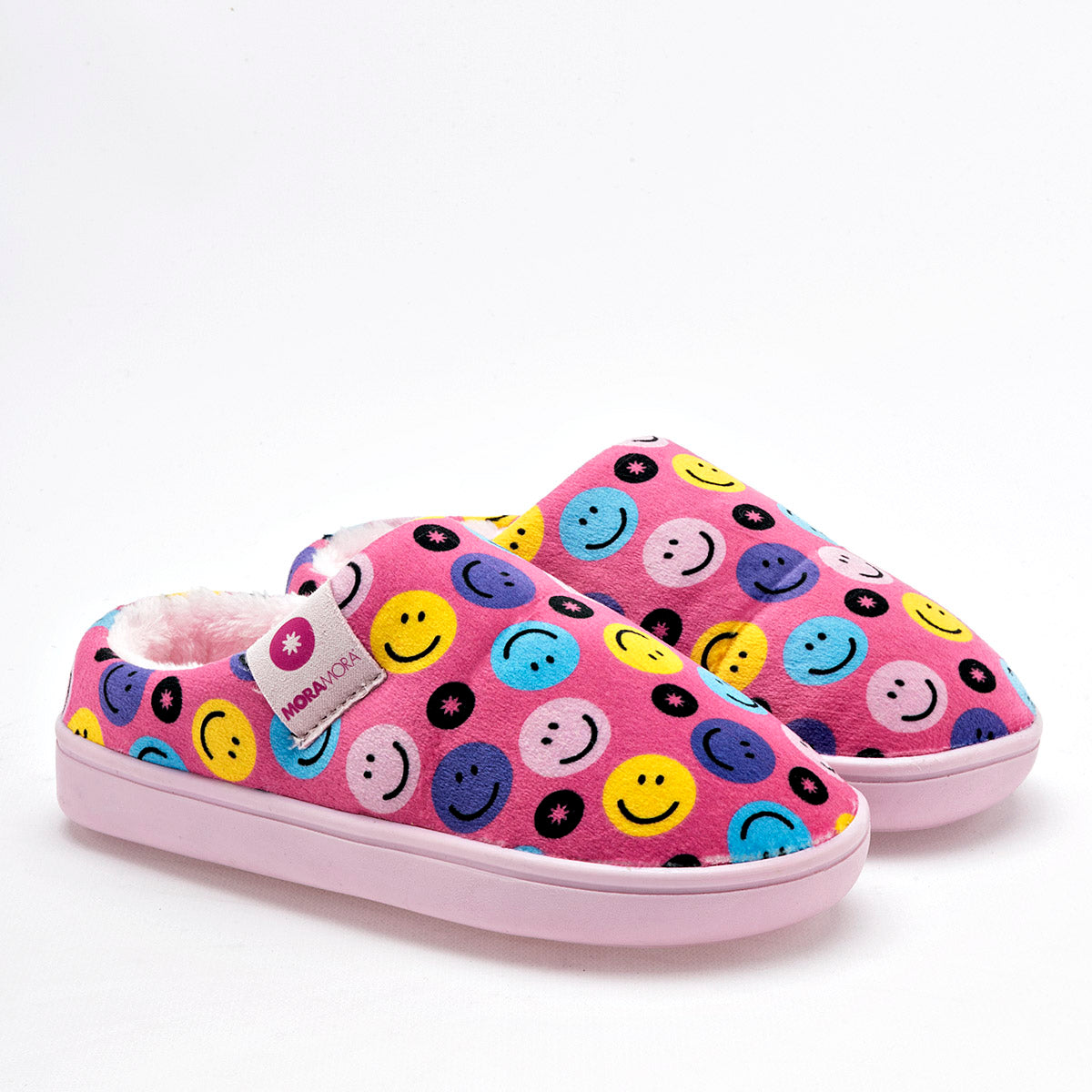 PANTUFLA NIÑA MORAMORA ENIT ROSA MULTICOLOR