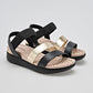 SANDALIA MUJER MODARE 715111927 NEGRO ORO