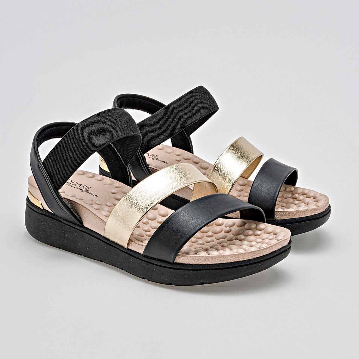 SANDALIA MUJER MODARE 715111927 NEGRO ORO