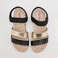 SANDALIA MUJER MODARE 715111927 NEGRO ORO