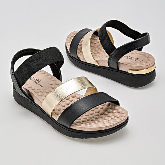 SANDALIA MUJER MODARE 715111927 NEGRO ORO