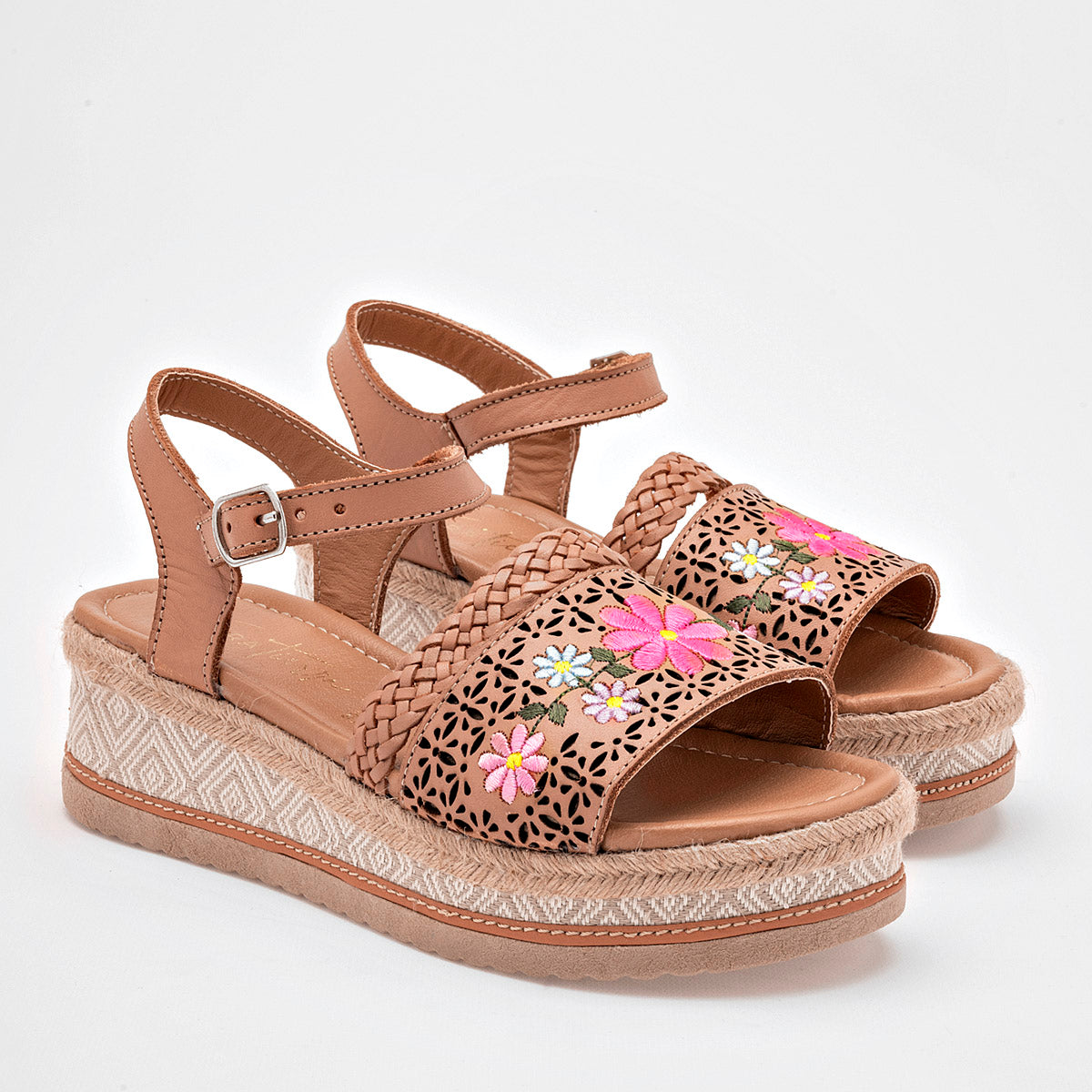 SANDALIA MUJER MORA TIERRA ODA CAMEL MULTICOLOR