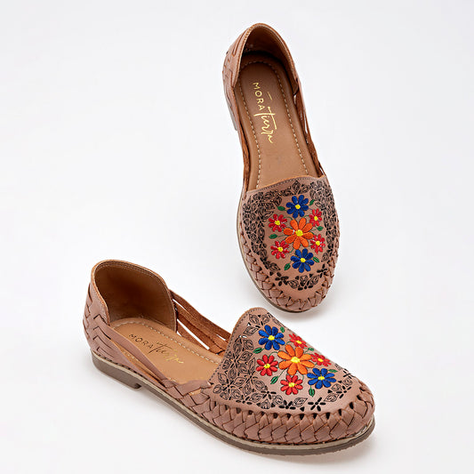 SANDALIA MUJER MORA TIERRA GAIA CAMEL MULTICOLOR