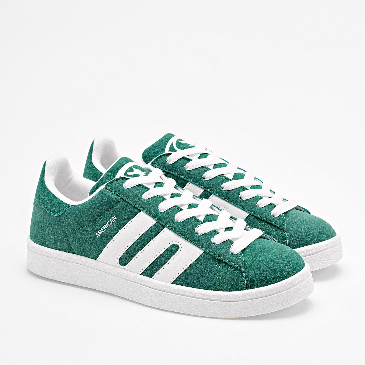 TENIS URBANO JUVENIL AMERICAN FIRE 002 VERDE BLANCO