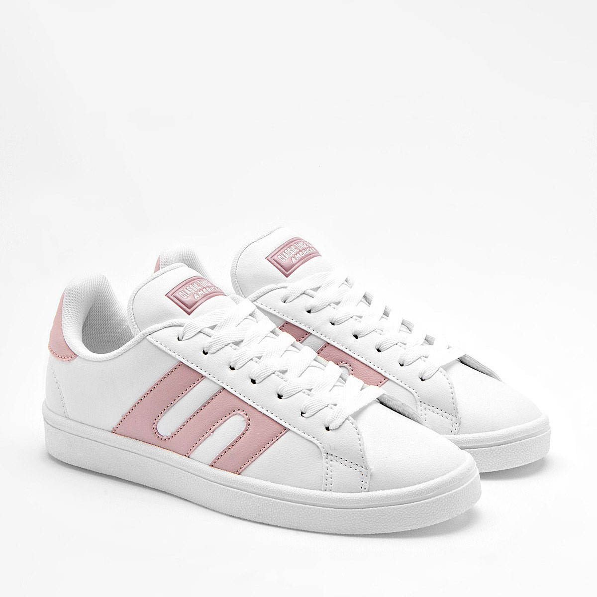 TENIS URBANO MUJER AMERICAN FIRE P006 BLANCO ROSA