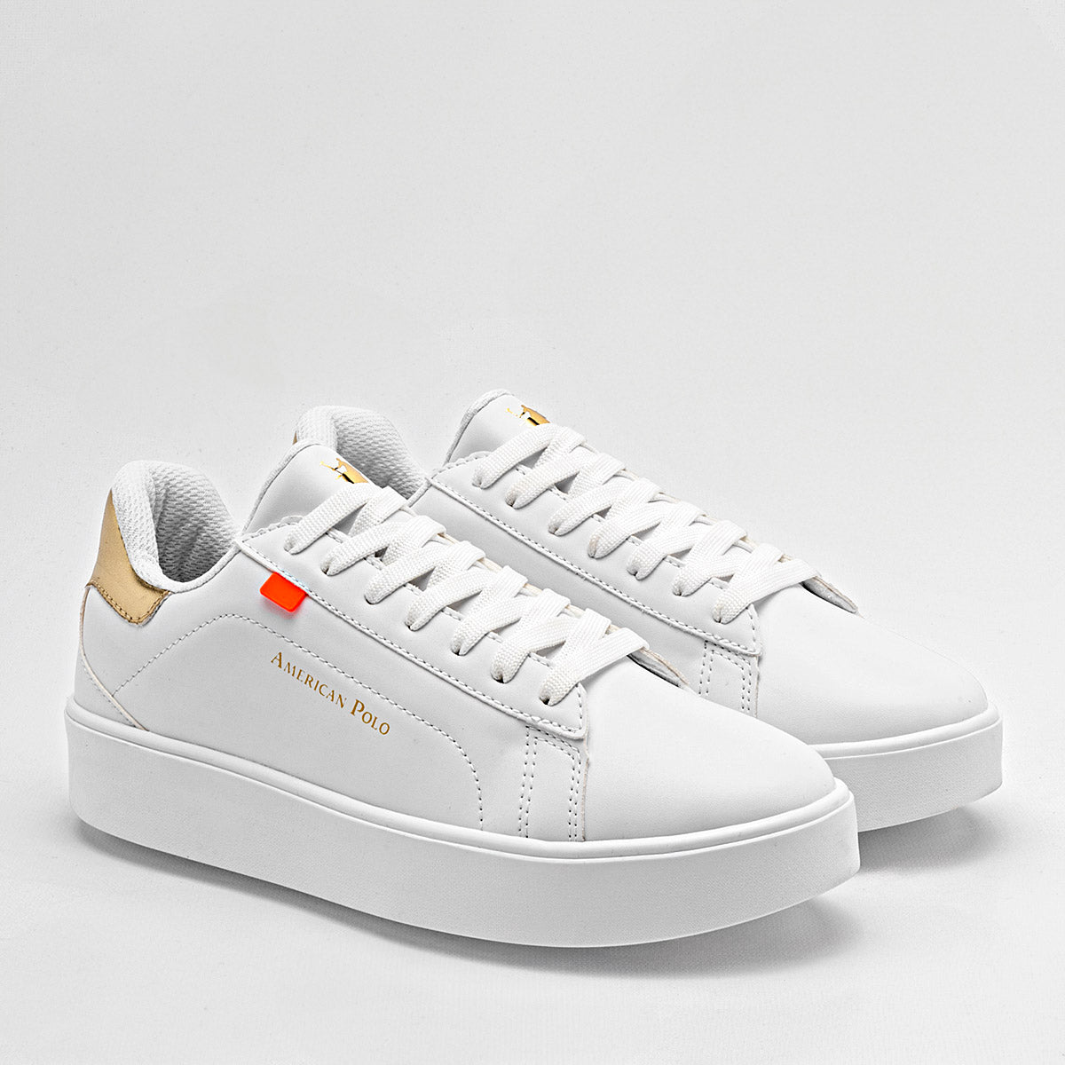 TENIS URBANO MUJER AMERICAN POLO 2770 BLANCO ORO