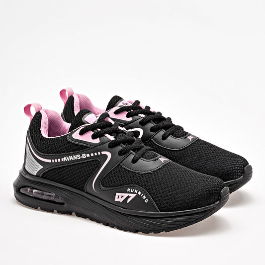 TENIS DEPORTIVO MUJER AVANS-B 077A NEGRO ROSA