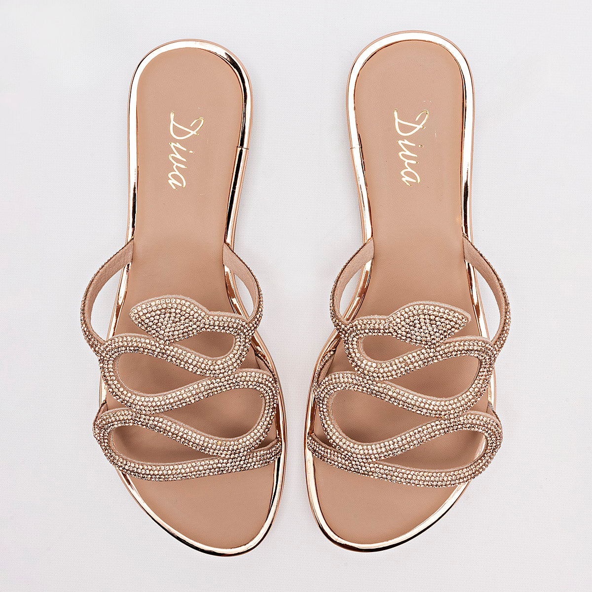 SANDALIA MUJER DIVA 7596 ORO ROSA