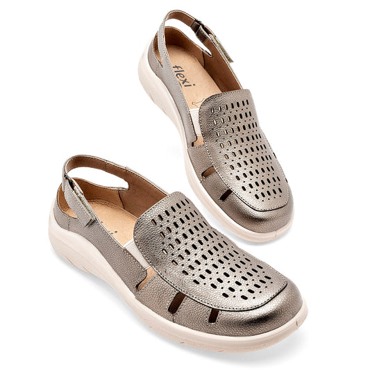 SANDALIA MUJER FLEXI 128706 GRIS