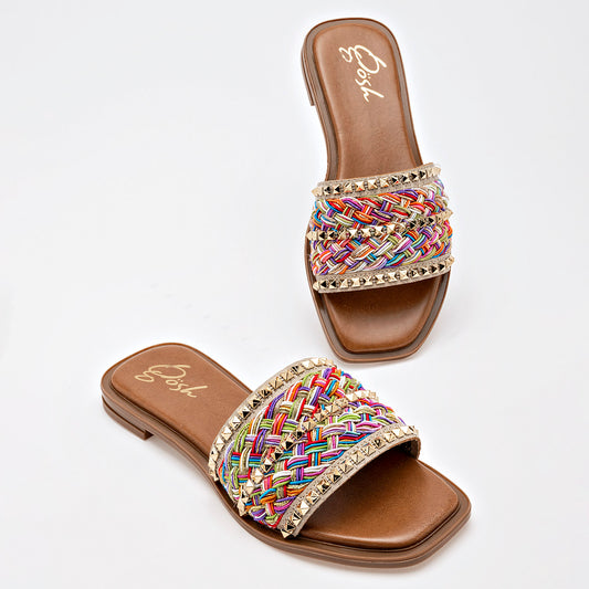 SANDALIA MUJER GÖSH 0142K03 BEIGE MULTICOLOR