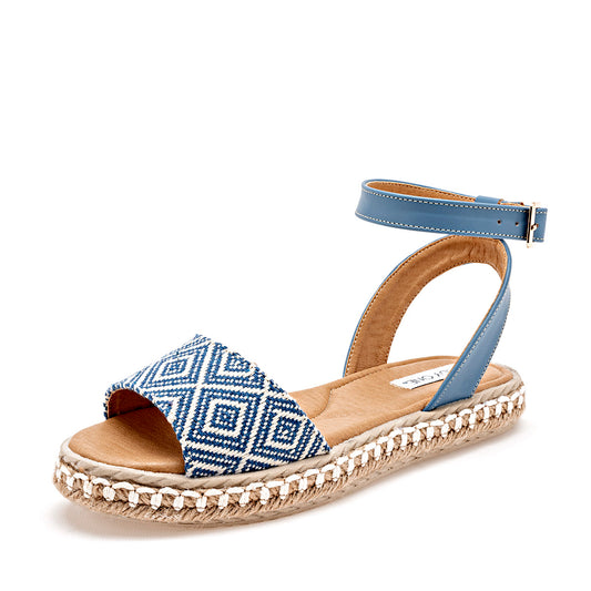 SANDALIA MUJER LADY ONE AL6809 AZUL BLANCO
