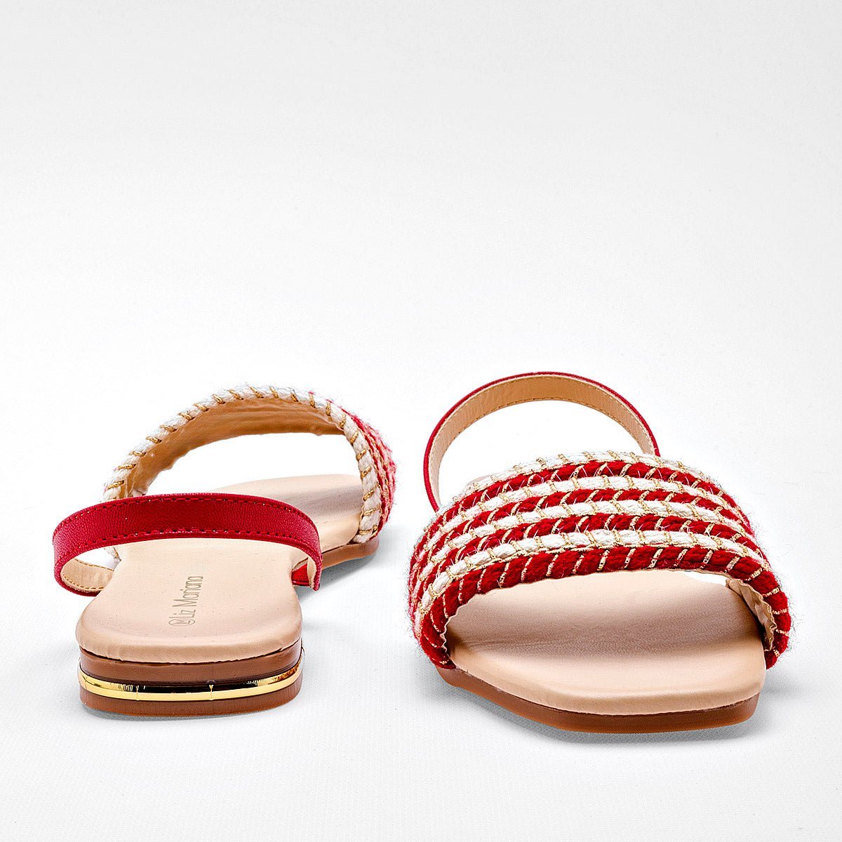 SANDALIA MUJER LIZ MARIANA 258T ROJO BLANCO ORO