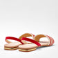 SANDALIA MUJER LIZ MARIANA 258T ROJO BLANCO ORO