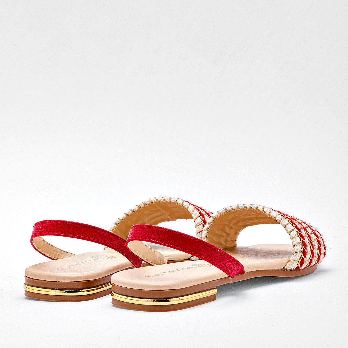 SANDALIA MUJER LIZ MARIANA 258T ROJO BLANCO ORO